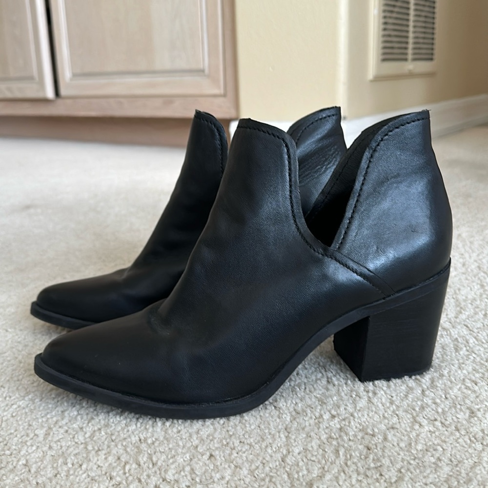 Steve Madden Black Heeled Ankle Booties
